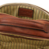 Rear Pocket View Of The BrownToiletry Bag