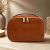 Marvin Toiletry Bag made from premium leather with antique brass hardware and spacious compartments