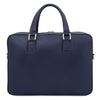 Rear View Of The Dark Blue Business Laptop Bag