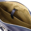 Internal Compartment View Of The Dark Blue Business Laptop Bag