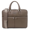 Front View Of The Dark Taupe Business Laptop Bag