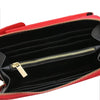 Internal Zipped Compartment View Of The Lipstick Red Wallet And Phone Holder