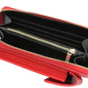 Internal Pocket View Of The Lipstick Red Wallet And Phone Holder