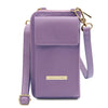 Front View Of The Lilac Wallet And Phone Holder