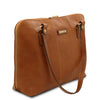 Angled View Of The Natural Women's Business Bag