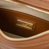 Interior Compartment View Of The Cognac Womens Leather Hobo Bag