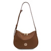 Shoulder Strap View Of The Cognac Womens Leather Hobo Bag