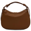 Rear View Of The Cognac Womens Leather Hobo Bag