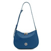 Shoulder Strap View Of The Denim Womens Leather Hobo Bag