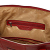 Internal Zip Pocket View Of The Natural Women's Business Bag