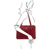 Woman posing with the Red Women's Business Bag