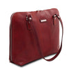 Angled View Of The Red Women's Business Bag