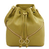 Front View Of The Green Womens Bucket Bag