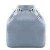 Rear View Of The Light Blue Womens Bucket Bag