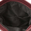Internal Pocket View Of The Bordeaux Womens Leather Backpack