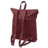 Rear And Shoulder Strap View Of The Bordeaux Womens Leather Backpack