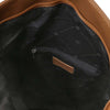 Internal Zip Pocket View Of The Cognac Womens Leather Backpack