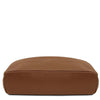 Underneath View Of The Cognac Womens Leather Backpack