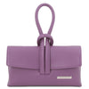 Front View Of The Lilac Womens Leather Clutch