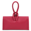 Rear View Of The Pink Womens Leather Clutch