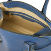 Womens Leather Handbag and Toiletry Case Set showing spacious interior with zippered compartments in premium leather.