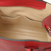 Interior view of Womens Leather Handbag and Toiletry Case Set showing pockets and spacious design.