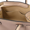Interior view of a Womens Leather Handbag showcasing its compartments and premium leather finish.