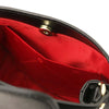 Interior view of Womens Leather Tote Bag showcasing the vibrant red lining and spacious pockets for organization.