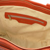 Internal Zip Pocket View Of The Brandy Womens Leather Tote