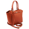 Angled View Of The Brandy Womens Leather Tote