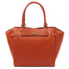 Front View Of The Brandy Womens Leather Tote