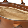 Internal Pocket View Of The Cognac Womens Leather Tote
