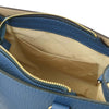 Internal Pocket View Of The Denim Womens Leather Tote
