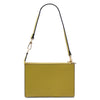 Rear View Of The Green Womens Leather Tote Handbag