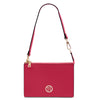 Front View Of The Pink Womens Leather Tote Handbag