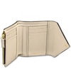 Womens Leather Wallet showing interior design with card slots and zip coin pocket, crafted from pebbled leather.