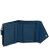Womens Leather Wallet showcasing interior card slots and zip coin pocket, elegantly designed and made in Italy.