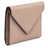 Womens Leather Wallet in pebbled leather with envelope flap design and neat stitching for everyday use.
