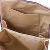 Internal Pocket View Of The Lilac Womens Small Backpack