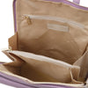 Internal Zip Pocket View Of The Lilac Womens Small Backpack