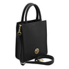 Angled View Of The Black Womens Tote