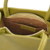 Internal Pocket View Of The Green Womens Tote
