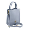 Angled View Of The Light Blue Womens Tote
