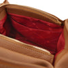 Internal Pocket View Of The Cognac Womens Bag