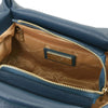Internal Zip Pocket View Of The Teal Womens Bag
