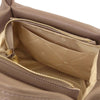 Internal Pocket View Of The Taupe Womens Bag