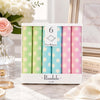 Womens Handkerchief Gift Set - 6 Pack featuring pastel hues with polka dots, elegantly presented in a gift box.