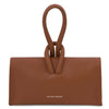 Rear View Of The Cognac Womens Leather Clutch
