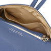 Interior view of Womens Leather Clutch showing the spacious compartments and zipper details.