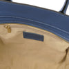 Interior view of Womens Leather Shopper Bag showing spacious compartment and zip pocket.